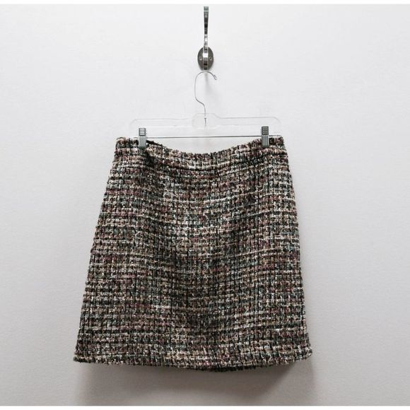 Ann Taylor Factory EUC Lined Multicolor Tweed Skirt Womens Size 12P - Picture 2 of 4